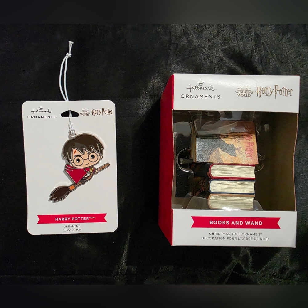 Hallmark Harry Potter Character and Books Ornament Set - Red and Brown